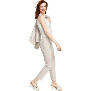 Kasper Womens Seersucker Stripe Straight Leg Casual Pants, , 14, DM